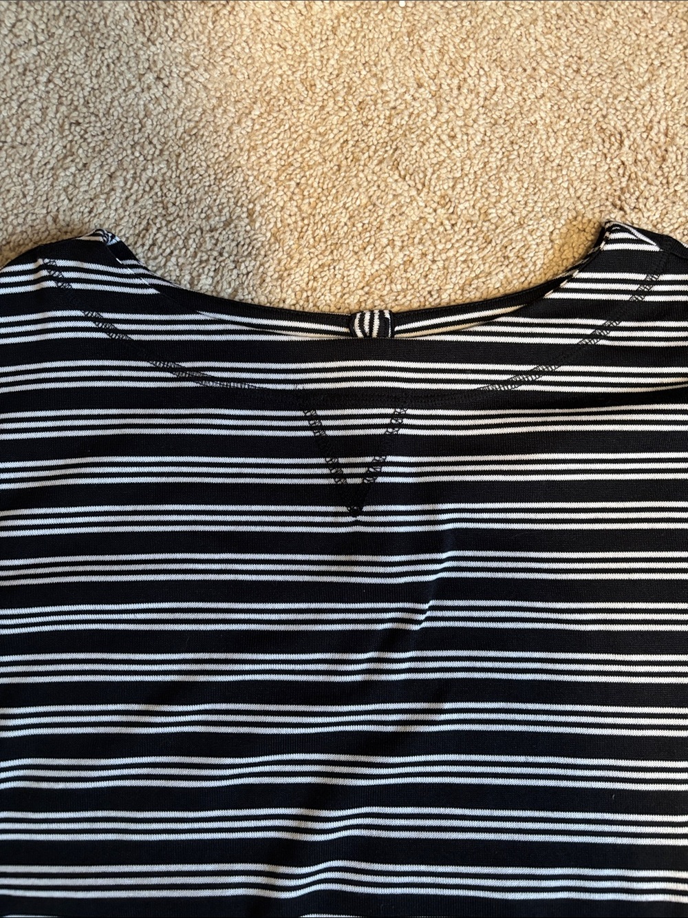 Talbots Black & White Striped Pocket Shift Dress - Picture 4 of 7